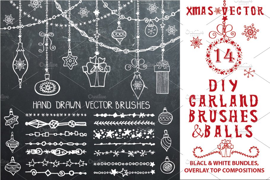 Download Christmas.DIY garland brushes set