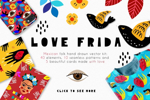 Download Love Frida - Mexican folk kit