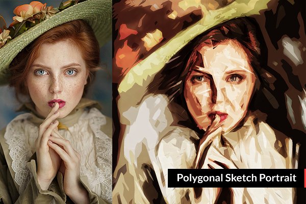 Download Polygonal Sketch Portrait