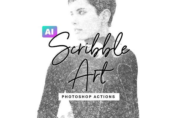 Download AI Scribble Art Photoshop Actions