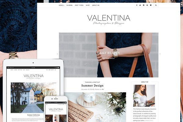 Download Valentina - Premium WordPress Theme