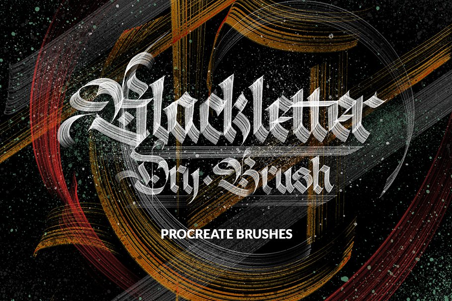 Download Blackletter Dry Brushes - Procreate