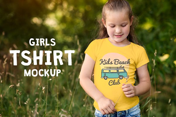 Download Girls T-shirt Mock-up