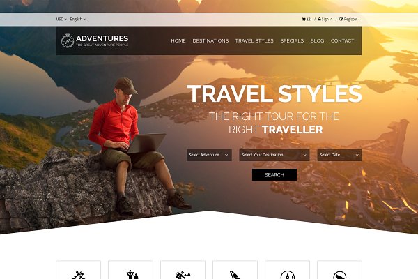 Download Adventure and Tour Html Template