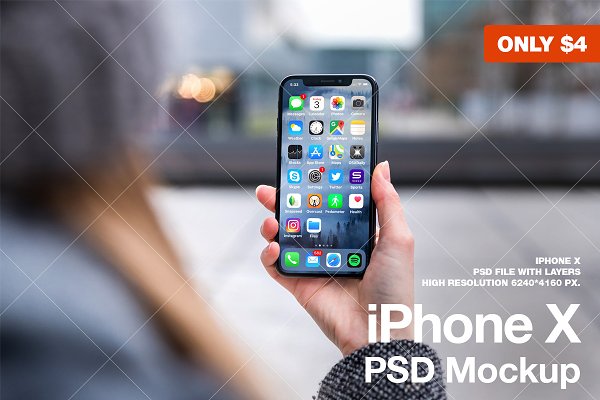 Download iPhone X PSD Mockup
