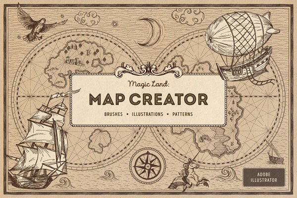 Download Magic Lands: Vintage Map Creator