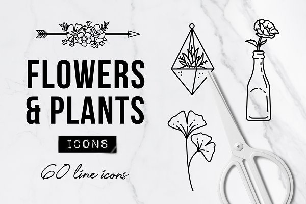 Download 60 Plant & Floral Icons - Flower