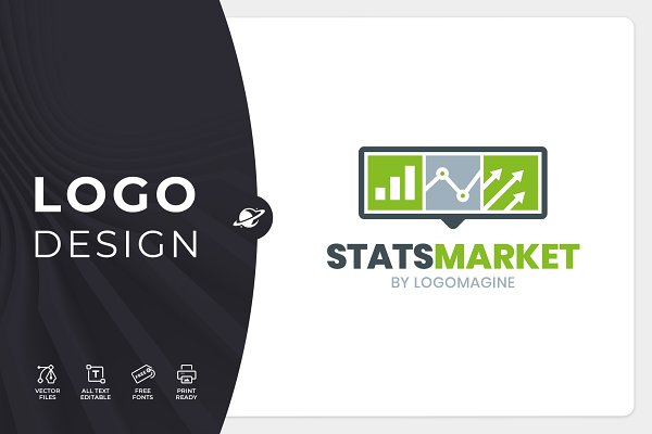 Download Stats Market Logo Template