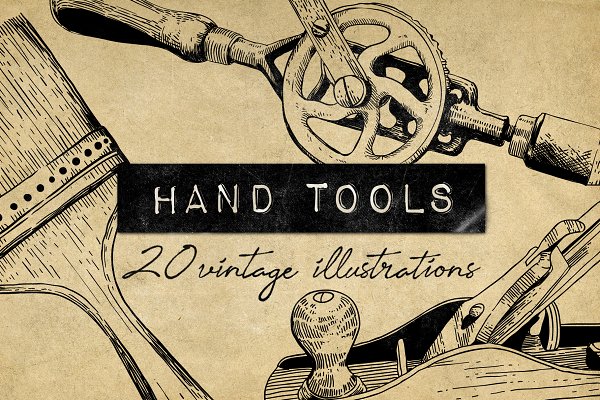 Download Vintage Hand Tools Illustrations