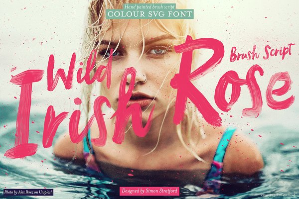 Download Wild Irish Rose brush script font