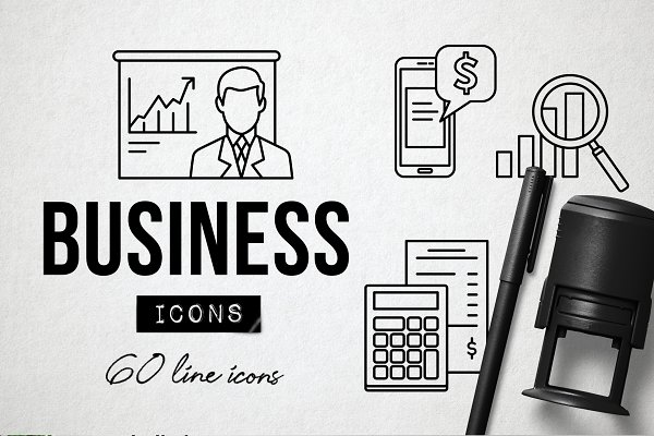 Download Modern Business Icons Set - Office