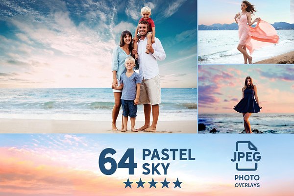 Download 64 Pastel Sky Overlays