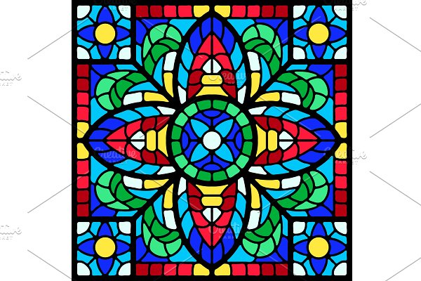 Download Stained-glass window with colored