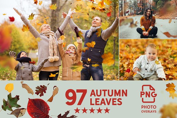 Download 97 Autumn Leaves Photo Overlays