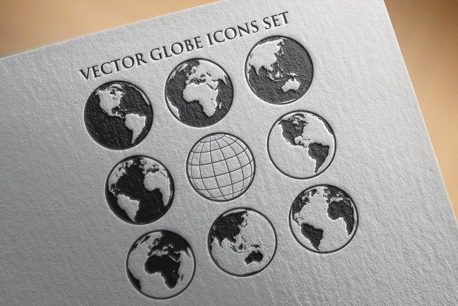 Download Vector world globe icons set