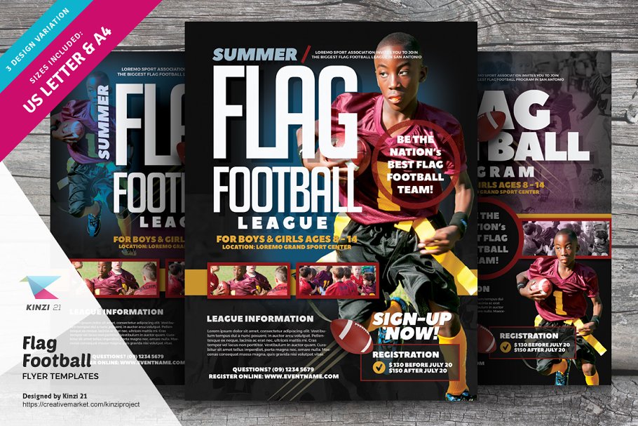 Download Flag Football Flyer Templates