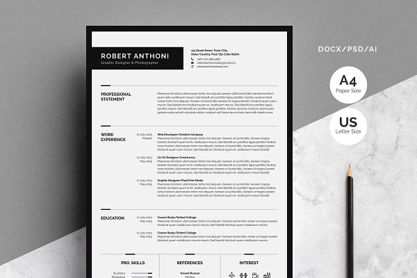 Download Clean Resume Template 4 Pages