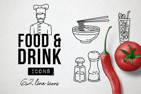 Download Drink and Food Icons Pack