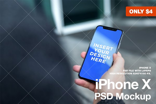 Download iPhone X PSD Mockup