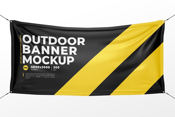 Download Outdoor Vinyl Banner Mock-Up