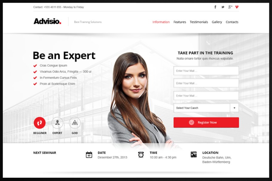 Download Advisio – Marketing Landing Page