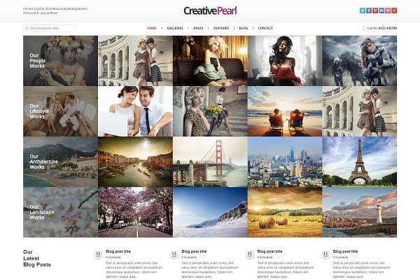 Download CreativePearl - Photography WP Theme