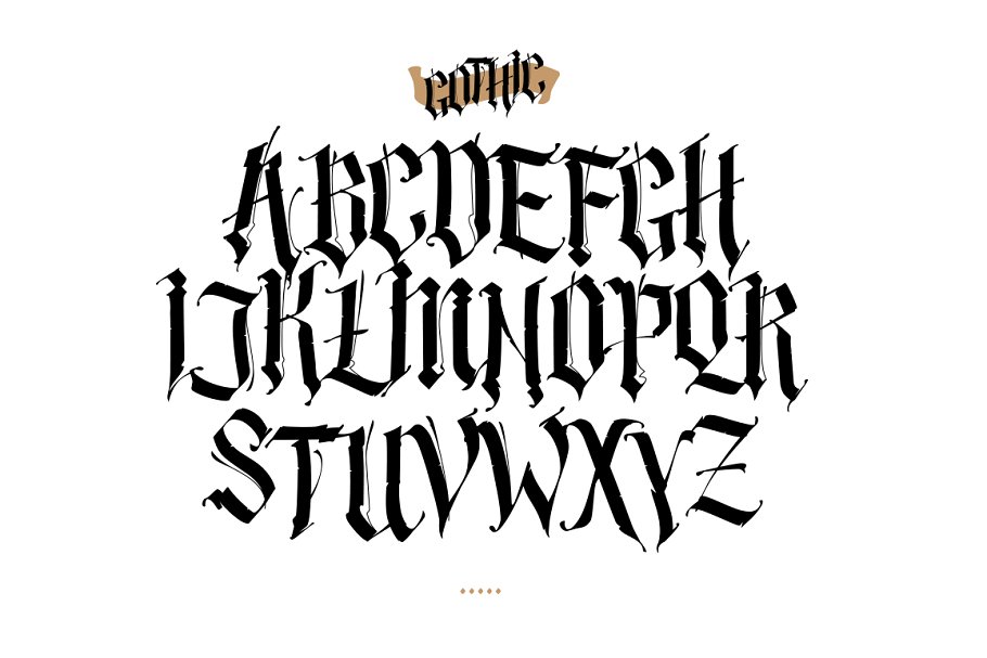 Download Gothic alphabet. Vector!