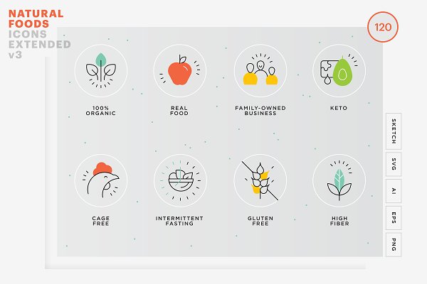 Download Food value icons package