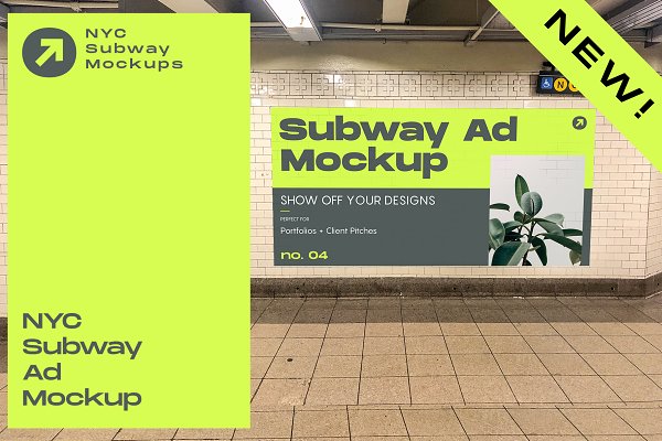 Download NYC Subway Billboard Mockup