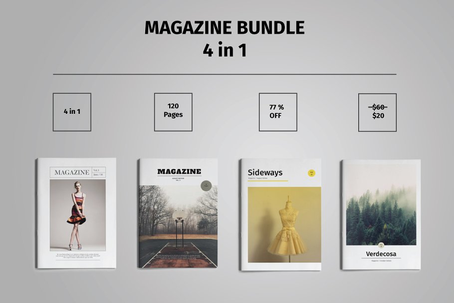 Download Magazine Bundle Template Indesign