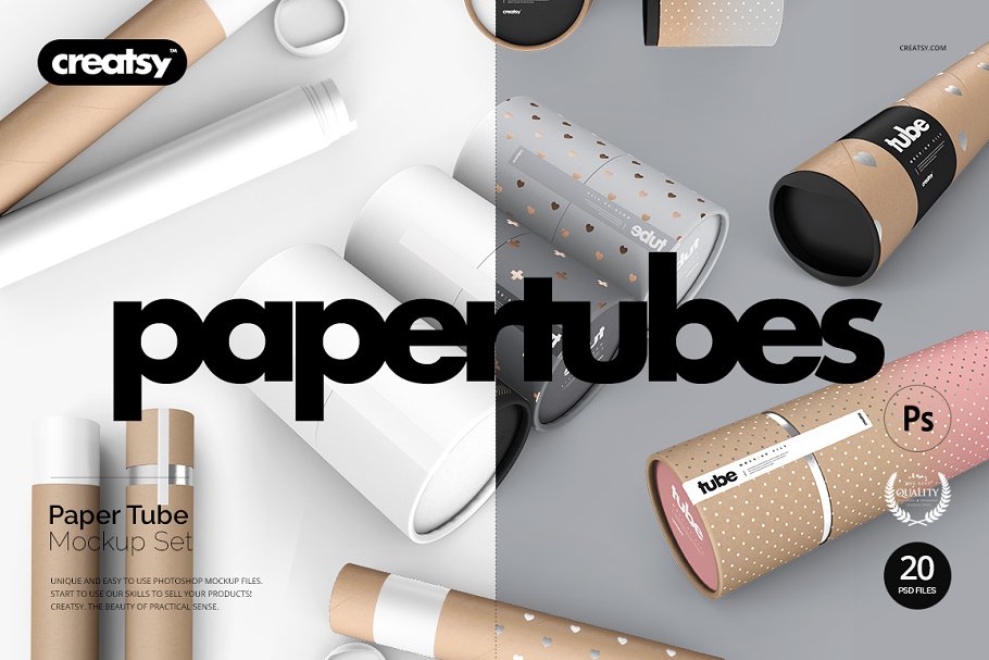 Download Paper Tube Mockup Set