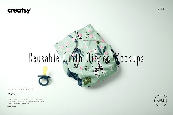 Download Reusable Cloth Diaper Mockup Set
