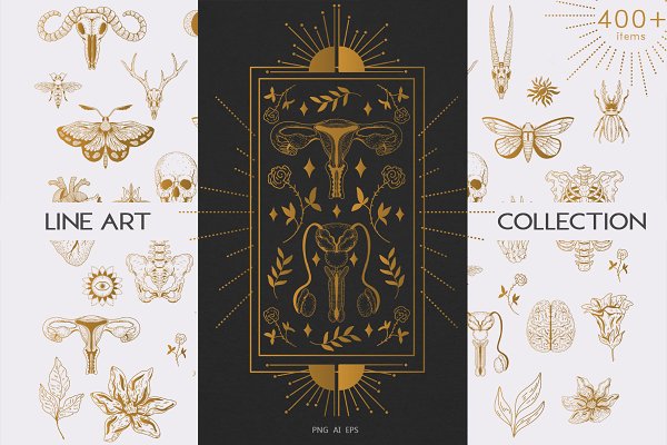 Download LINE ART COLLECTION mystical pack