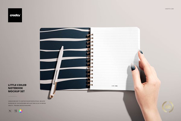 Download Little Coiled Notebook Mockup Set