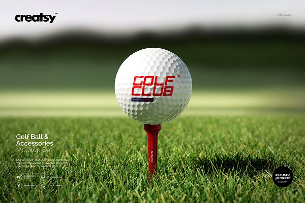 Download Golf Ball & Accessories Mockup Set