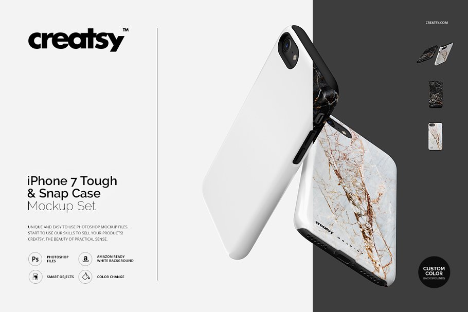 Download iPhone 7 Case Mockup (tough & snap)
