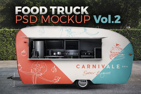 Download Food Truck Vol.2. PSD Mockup