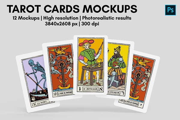 Download Tarot Cards Mockups - 12 Views