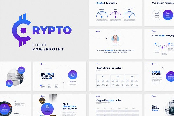 Download CRYPTO Powerpoint Template (Light)