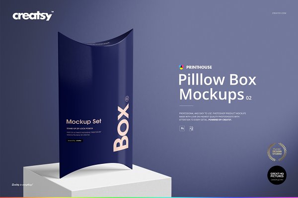 Download Pillow Box Mockup Set (02)