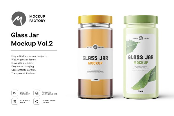 Download Glass Jar Mockup Vol.2