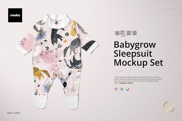 Download Babygrow Sleepsuit Mockup Set