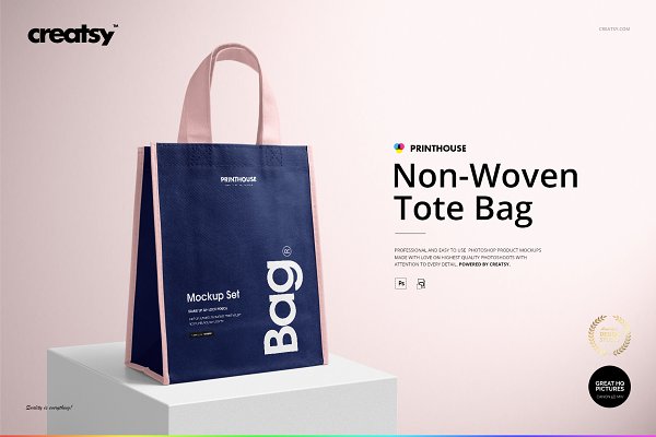 Download Non-Woven Tote Bag Mockup Set