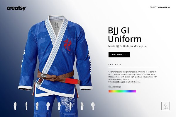 Download Brazilian Jiu Jitsu GI Mockup