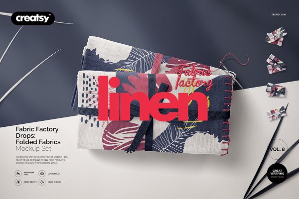 Download Fabric Factory v.8 Linen Mockup Set