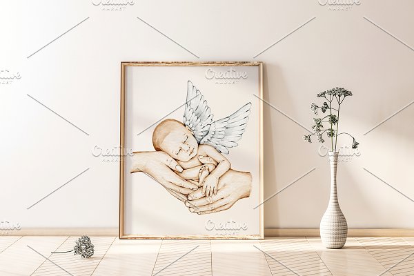 Download Angel Newborn & Parents Hands