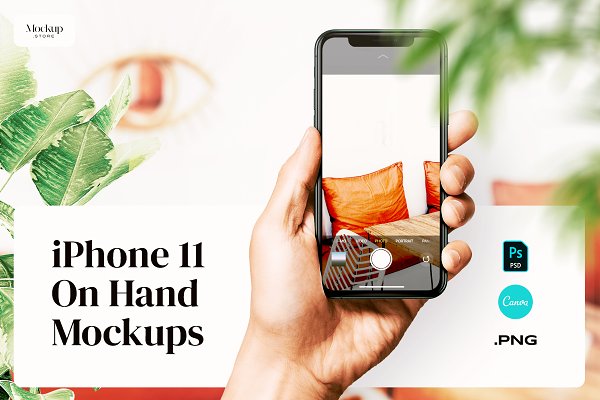Download iPhone 11 on hand mockups