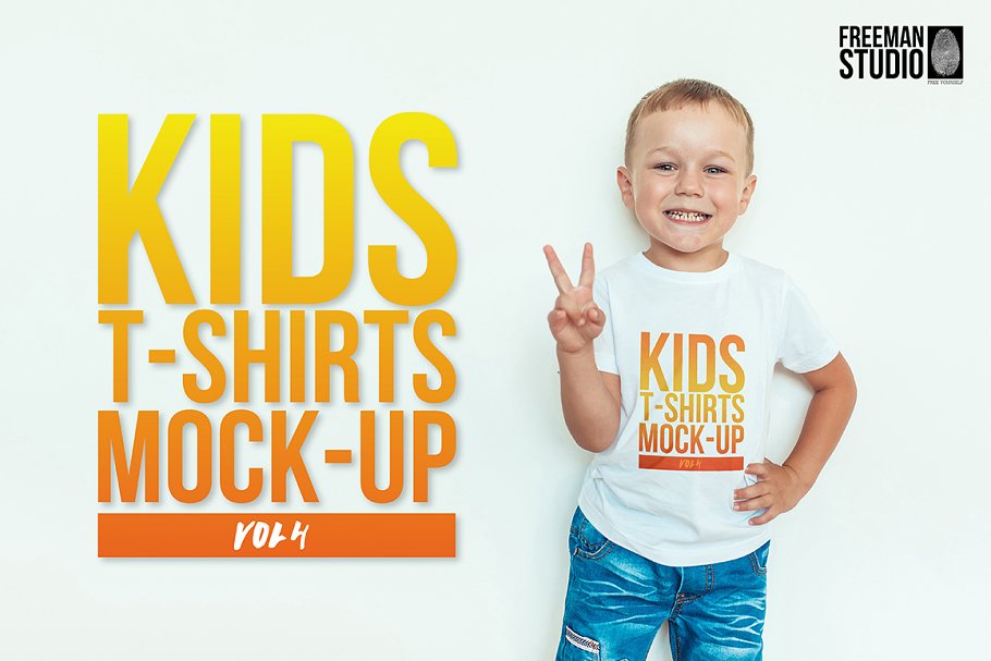 Download Kids T-Shirt Mock-Up Vol 4