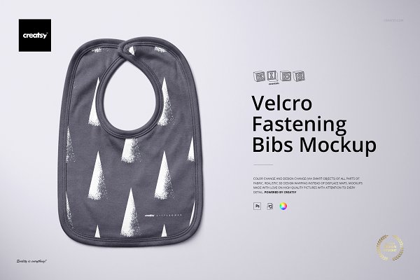 Download Velcro Fastening Bibs Mockup Set