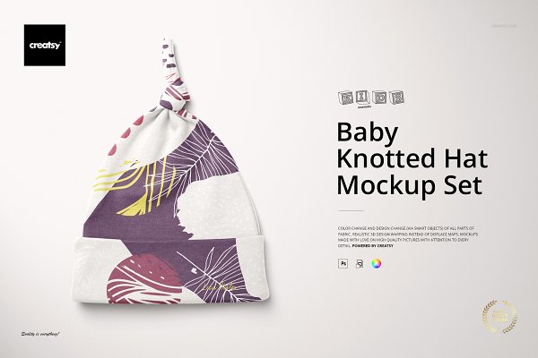Download Baby Knotted Hat Mockup Set